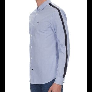 Armani Exchange Cotton Striped Blue Shirt XL Very NICE!